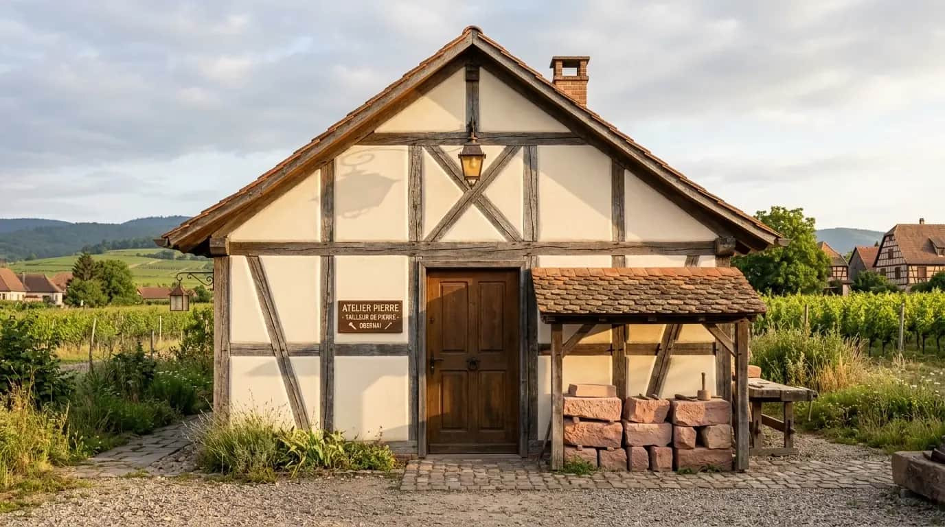 L'atelier de la Maison Schmitt rue des Tanneurs à Obernai