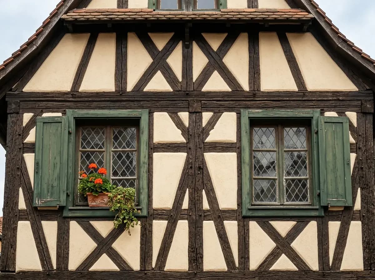 Restauration d'une façade à colombages
