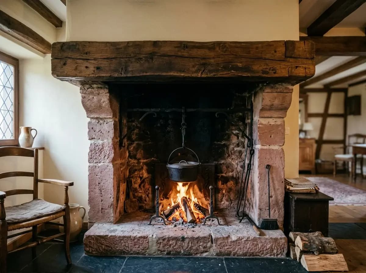 Cheminée traditionnelle remise en feu